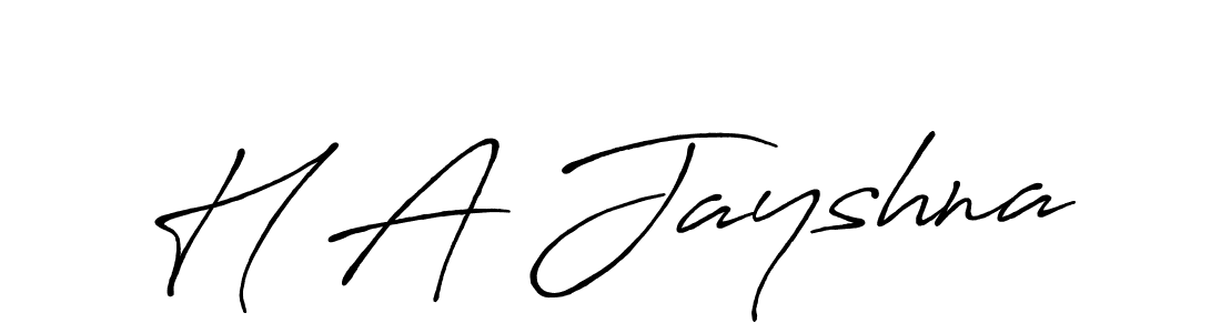 Make a beautiful signature design for name H A Jayshna. With this signature (Antro_Vectra_Bolder) style, you can create a handwritten signature for free. H A Jayshna signature style 7 images and pictures png