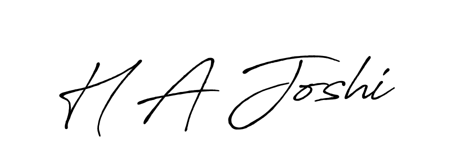 H A Joshi stylish signature style. Best Handwritten Sign (Antro_Vectra_Bolder) for my name. Handwritten Signature Collection Ideas for my name H A Joshi. H A Joshi signature style 7 images and pictures png