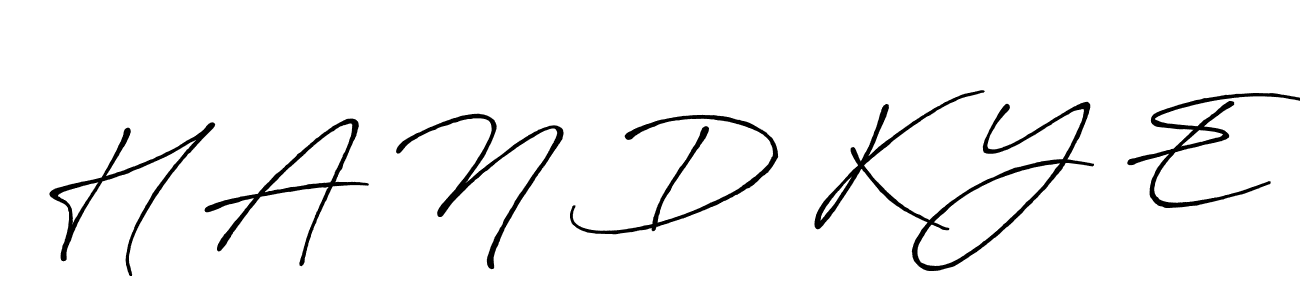 Once you've used our free online signature maker to create your best signature Antro_Vectra_Bolder style, it's time to enjoy all of the benefits that H A N D K Y E name signing documents. H A N D K Y E signature style 7 images and pictures png