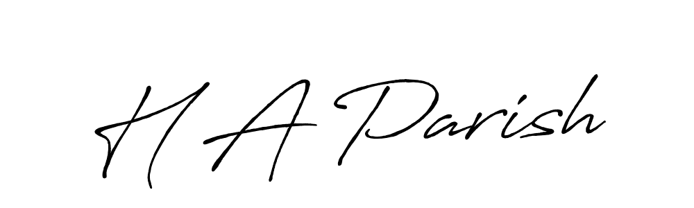 if you are searching for the best signature style for your name H A Parish. so please give up your signature search. here we have designed multiple signature styles  using Antro_Vectra_Bolder. H A Parish signature style 7 images and pictures png