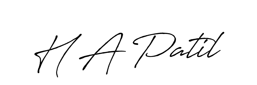 Create a beautiful signature design for name H A Patil. With this signature (Antro_Vectra_Bolder) fonts, you can make a handwritten signature for free. H A Patil signature style 7 images and pictures png