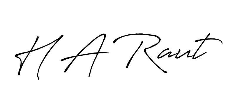 Antro_Vectra_Bolder is a professional signature style that is perfect for those who want to add a touch of class to their signature. It is also a great choice for those who want to make their signature more unique. Get H A Raut name to fancy signature for free. H A Raut signature style 7 images and pictures png