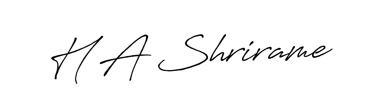 Similarly Antro_Vectra_Bolder is the best handwritten signature design. Signature creator online .You can use it as an online autograph creator for name H A Shrirame. H A Shrirame signature style 7 images and pictures png