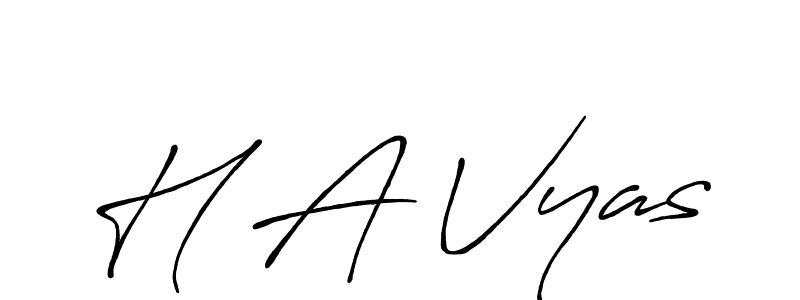 if you are searching for the best signature style for your name H A Vyas. so please give up your signature search. here we have designed multiple signature styles  using Antro_Vectra_Bolder. H A Vyas signature style 7 images and pictures png