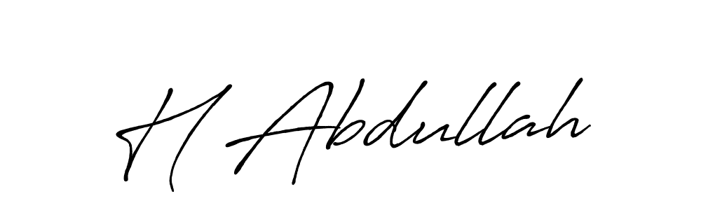 Also we have H Abdullah name is the best signature style. Create professional handwritten signature collection using Antro_Vectra_Bolder autograph style. H Abdullah signature style 7 images and pictures png