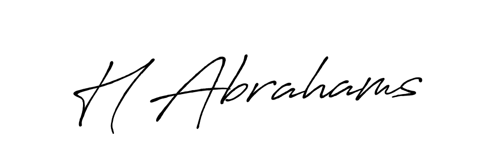 The best way (Antro_Vectra_Bolder) to make a short signature is to pick only two or three words in your name. The name H Abrahams include a total of six letters. For converting this name. H Abrahams signature style 7 images and pictures png