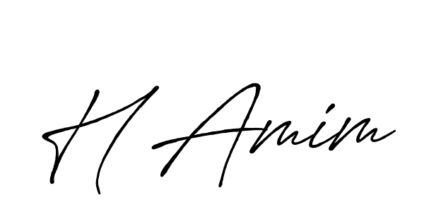 Make a beautiful signature design for name H Amim. With this signature (Antro_Vectra_Bolder) style, you can create a handwritten signature for free. H Amim signature style 7 images and pictures png
