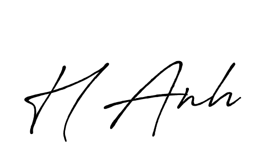 How to make H Anh signature? Antro_Vectra_Bolder is a professional autograph style. Create handwritten signature for H Anh name. H Anh signature style 7 images and pictures png