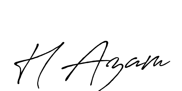 H Azam stylish signature style. Best Handwritten Sign (Antro_Vectra_Bolder) for my name. Handwritten Signature Collection Ideas for my name H Azam. H Azam signature style 7 images and pictures png