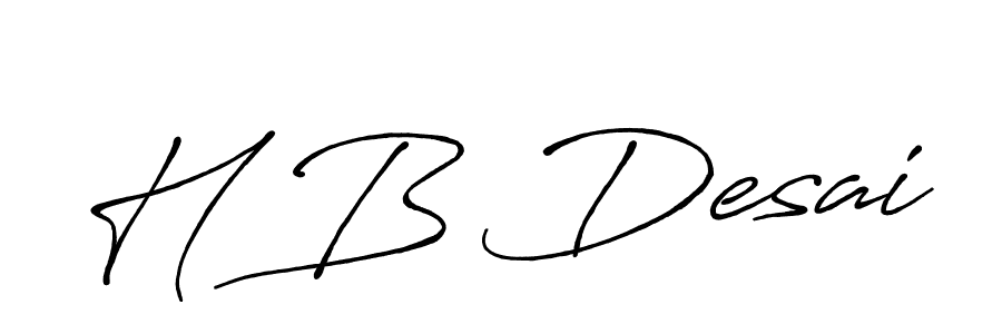 How to make H B Desai signature? Antro_Vectra_Bolder is a professional autograph style. Create handwritten signature for H B Desai name. H B Desai signature style 7 images and pictures png