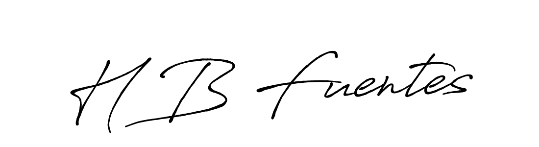 Make a beautiful signature design for name H B Fuentes. With this signature (Antro_Vectra_Bolder) style, you can create a handwritten signature for free. H B Fuentes signature style 7 images and pictures png