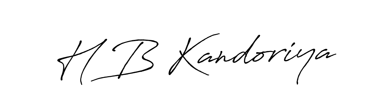 You should practise on your own different ways (Antro_Vectra_Bolder) to write your name (H B Kandoriya) in signature. don't let someone else do it for you. H B Kandoriya signature style 7 images and pictures png