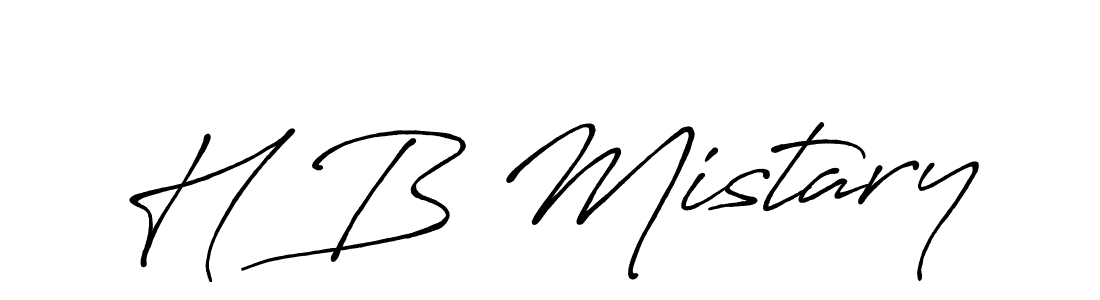 Make a beautiful signature design for name H B Mistary. With this signature (Antro_Vectra_Bolder) style, you can create a handwritten signature for free. H B Mistary signature style 7 images and pictures png