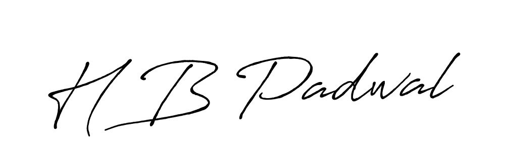 Use a signature maker to create a handwritten signature online. With this signature software, you can design (Antro_Vectra_Bolder) your own signature for name H B Padwal. H B Padwal signature style 7 images and pictures png