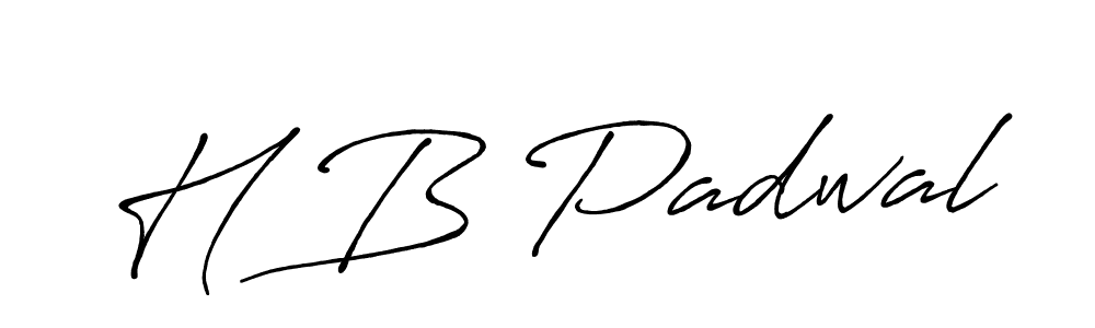 H B Padwal stylish signature style. Best Handwritten Sign (Antro_Vectra_Bolder) for my name. Handwritten Signature Collection Ideas for my name H B Padwal. H B Padwal signature style 7 images and pictures png