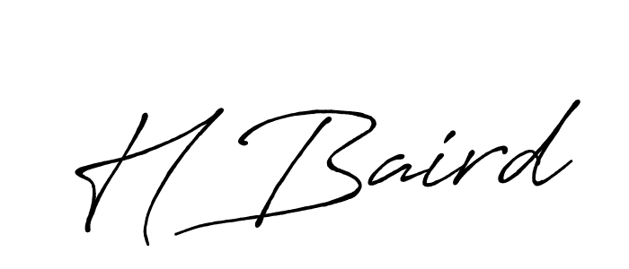 How to make H Baird name signature. Use Antro_Vectra_Bolder style for creating short signs online. This is the latest handwritten sign. H Baird signature style 7 images and pictures png