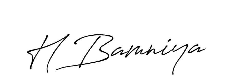 Make a short H Bamniya signature style. Manage your documents anywhere anytime using Antro_Vectra_Bolder. Create and add eSignatures, submit forms, share and send files easily. H Bamniya signature style 7 images and pictures png