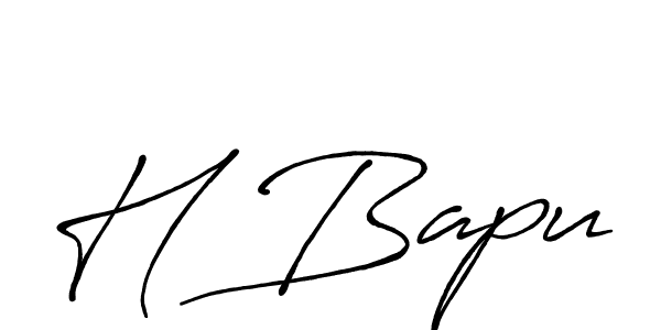 Design your own signature with our free online signature maker. With this signature software, you can create a handwritten (Antro_Vectra_Bolder) signature for name H Bapu. H Bapu signature style 7 images and pictures png