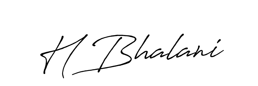 Create a beautiful signature design for name H Bhalani. With this signature (Antro_Vectra_Bolder) fonts, you can make a handwritten signature for free. H Bhalani signature style 7 images and pictures png