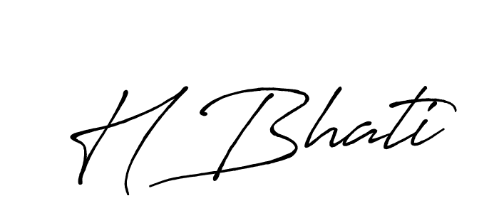 Also we have H Bhati name is the best signature style. Create professional handwritten signature collection using Antro_Vectra_Bolder autograph style. H Bhati signature style 7 images and pictures png