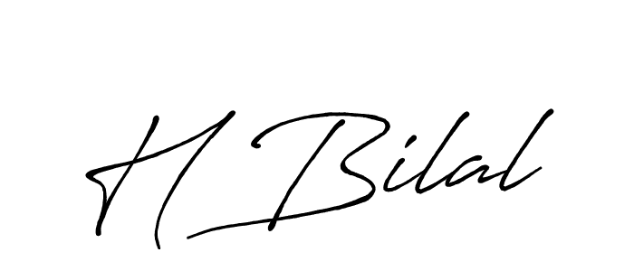 H Bilal stylish signature style. Best Handwritten Sign (Antro_Vectra_Bolder) for my name. Handwritten Signature Collection Ideas for my name H Bilal. H Bilal signature style 7 images and pictures png