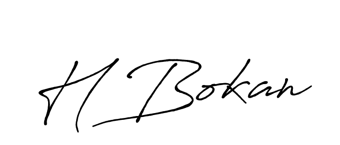 You should practise on your own different ways (Antro_Vectra_Bolder) to write your name (H Bokan) in signature. don't let someone else do it for you. H Bokan signature style 7 images and pictures png