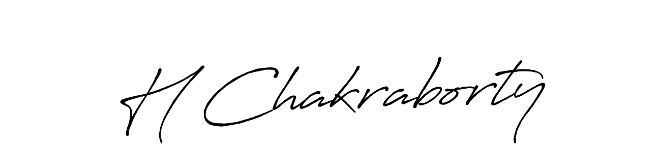 You should practise on your own different ways (Antro_Vectra_Bolder) to write your name (H Chakraborty) in signature. don't let someone else do it for you. H Chakraborty signature style 7 images and pictures png