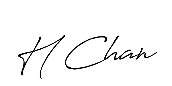 How to make H Chan name signature. Use Antro_Vectra_Bolder style for creating short signs online. This is the latest handwritten sign. H Chan signature style 7 images and pictures png