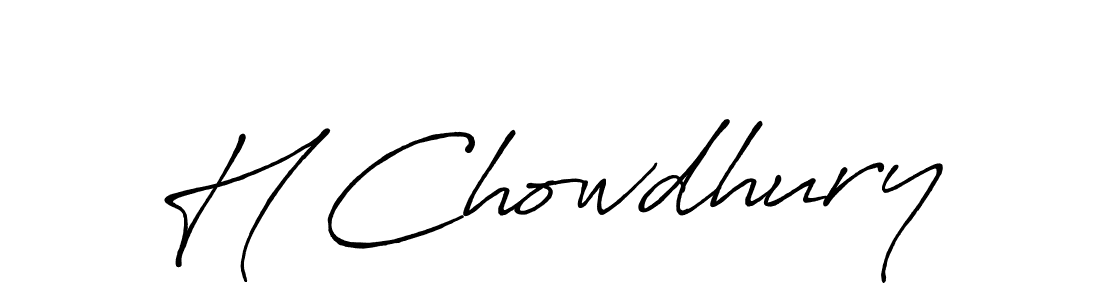 How to make H Chowdhury signature? Antro_Vectra_Bolder is a professional autograph style. Create handwritten signature for H Chowdhury name. H Chowdhury signature style 7 images and pictures png