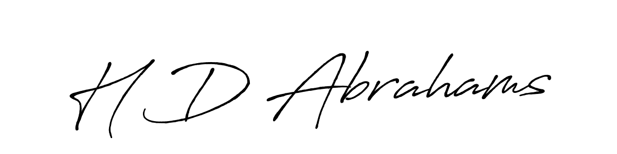 Make a beautiful signature design for name H D Abrahams. With this signature (Antro_Vectra_Bolder) style, you can create a handwritten signature for free. H D Abrahams signature style 7 images and pictures png