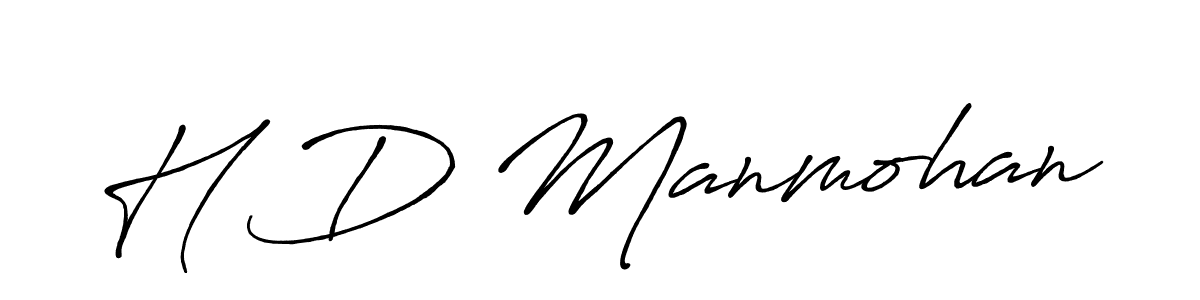 Also we have H D Manmohan name is the best signature style. Create professional handwritten signature collection using Antro_Vectra_Bolder autograph style. H D Manmohan signature style 7 images and pictures png