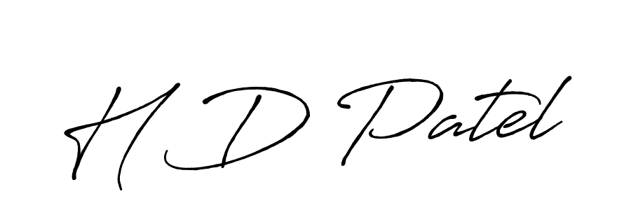 H D Patel stylish signature style. Best Handwritten Sign (Antro_Vectra_Bolder) for my name. Handwritten Signature Collection Ideas for my name H D Patel. H D Patel signature style 7 images and pictures png