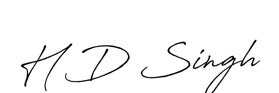 How to make H D Singh signature? Antro_Vectra_Bolder is a professional autograph style. Create handwritten signature for H D Singh name. H D Singh signature style 7 images and pictures png