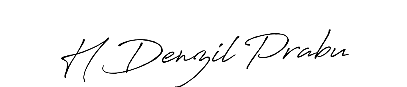 Make a beautiful signature design for name H Denzil Prabu. With this signature (Antro_Vectra_Bolder) style, you can create a handwritten signature for free. H Denzil Prabu signature style 7 images and pictures png