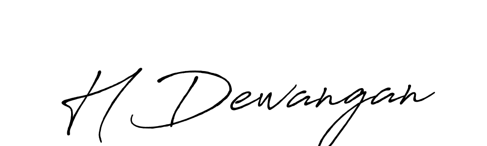 How to make H Dewangan name signature. Use Antro_Vectra_Bolder style for creating short signs online. This is the latest handwritten sign. H Dewangan signature style 7 images and pictures png