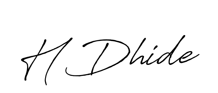 How to make H Dhide name signature. Use Antro_Vectra_Bolder style for creating short signs online. This is the latest handwritten sign. H Dhide signature style 7 images and pictures png