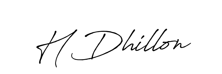How to make H Dhillon name signature. Use Antro_Vectra_Bolder style for creating short signs online. This is the latest handwritten sign. H Dhillon signature style 7 images and pictures png