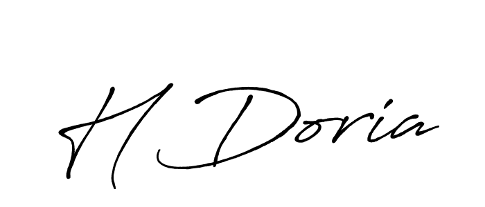 How to make H Doria name signature. Use Antro_Vectra_Bolder style for creating short signs online. This is the latest handwritten sign. H Doria signature style 7 images and pictures png