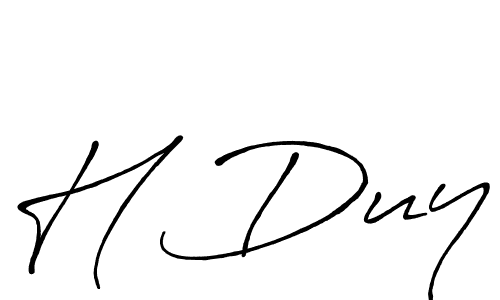 Make a beautiful signature design for name H Duy. With this signature (Antro_Vectra_Bolder) style, you can create a handwritten signature for free. H Duy signature style 7 images and pictures png