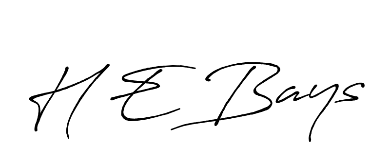 Make a beautiful signature design for name H E Bays. With this signature (Antro_Vectra_Bolder) style, you can create a handwritten signature for free. H E Bays signature style 7 images and pictures png