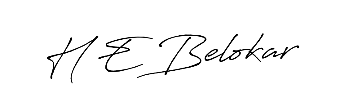 Design your own signature with our free online signature maker. With this signature software, you can create a handwritten (Antro_Vectra_Bolder) signature for name H E Belokar. H E Belokar signature style 7 images and pictures png