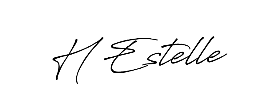 if you are searching for the best signature style for your name H Estelle. so please give up your signature search. here we have designed multiple signature styles  using Antro_Vectra_Bolder. H Estelle signature style 7 images and pictures png