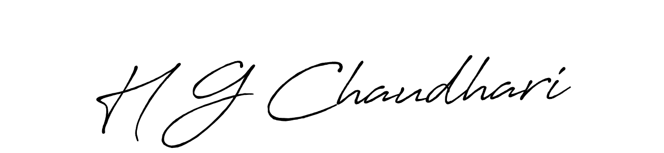 You should practise on your own different ways (Antro_Vectra_Bolder) to write your name (H G Chaudhari) in signature. don't let someone else do it for you. H G Chaudhari signature style 7 images and pictures png