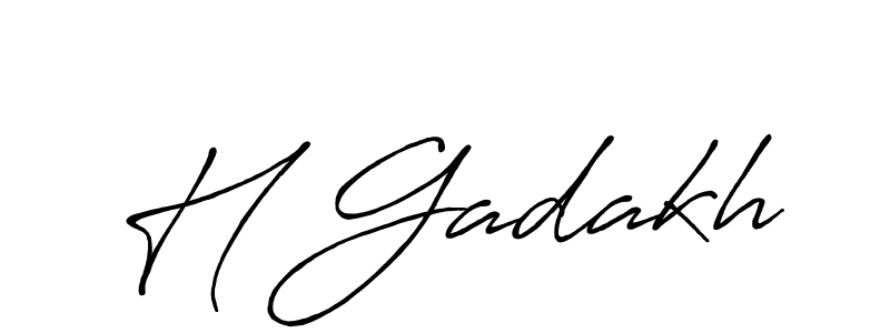 H Gadakh stylish signature style. Best Handwritten Sign (Antro_Vectra_Bolder) for my name. Handwritten Signature Collection Ideas for my name H Gadakh. H Gadakh signature style 7 images and pictures png
