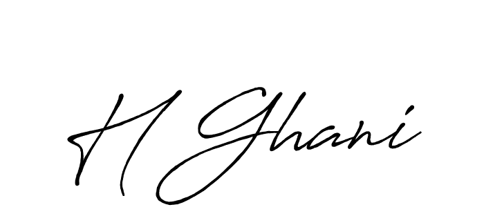 Create a beautiful signature design for name H Ghani. With this signature (Antro_Vectra_Bolder) fonts, you can make a handwritten signature for free. H Ghani signature style 7 images and pictures png