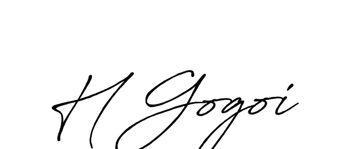 How to make H Gogoi name signature. Use Antro_Vectra_Bolder style for creating short signs online. This is the latest handwritten sign. H Gogoi signature style 7 images and pictures png