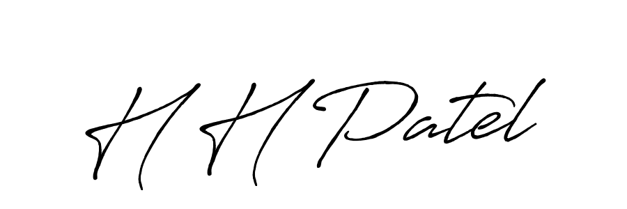 Antro_Vectra_Bolder is a professional signature style that is perfect for those who want to add a touch of class to their signature. It is also a great choice for those who want to make their signature more unique. Get H H Patel name to fancy signature for free. H H Patel signature style 7 images and pictures png