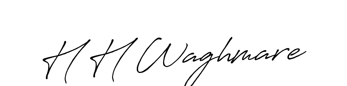 Antro_Vectra_Bolder is a professional signature style that is perfect for those who want to add a touch of class to their signature. It is also a great choice for those who want to make their signature more unique. Get H H Waghmare name to fancy signature for free. H H Waghmare signature style 7 images and pictures png