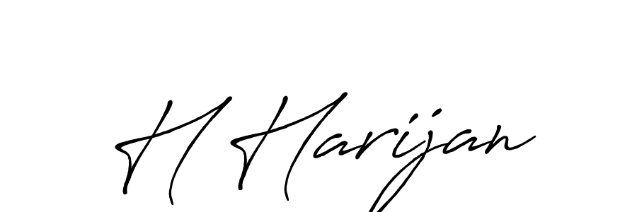 Create a beautiful signature design for name H Harijan. With this signature (Antro_Vectra_Bolder) fonts, you can make a handwritten signature for free. H Harijan signature style 7 images and pictures png