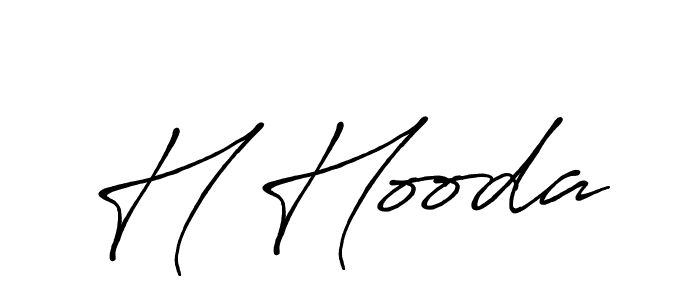 The best way (Antro_Vectra_Bolder) to make a short signature is to pick only two or three words in your name. The name H Hooda include a total of six letters. For converting this name. H Hooda signature style 7 images and pictures png